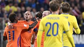 Sneijder attı Hollanda puanı kaptı