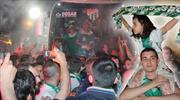 Bursaspor'a coşkulu karşılama!