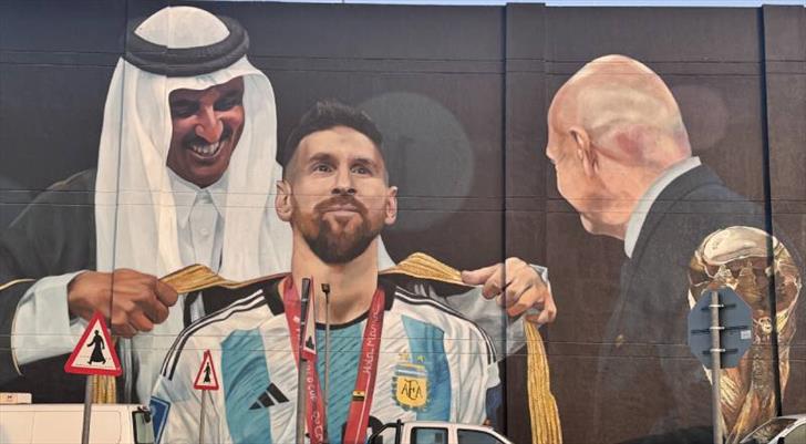 Lionel Messi'nin unutulmaz zaferi duvarlara taşındı