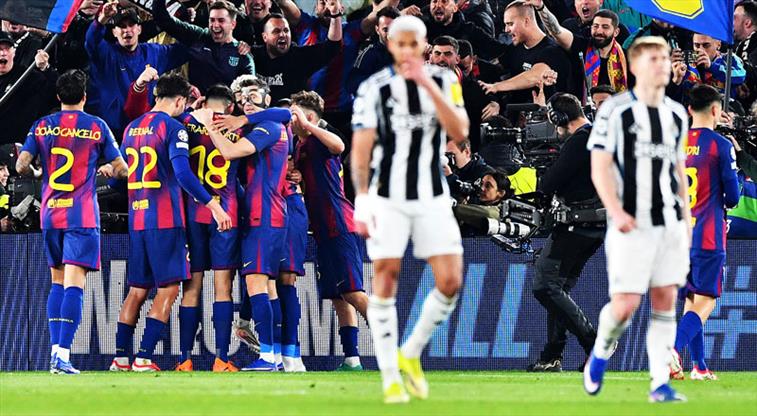 Tarihi gece! Barcelona 9 gollü maçta çeyrek finalde...